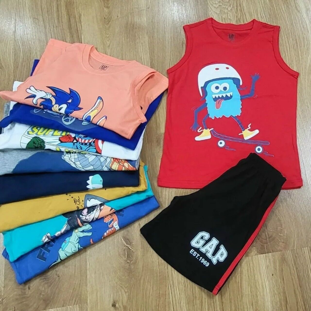 Bộ Ba Lỗ Cotton Bé Trai Size Đại