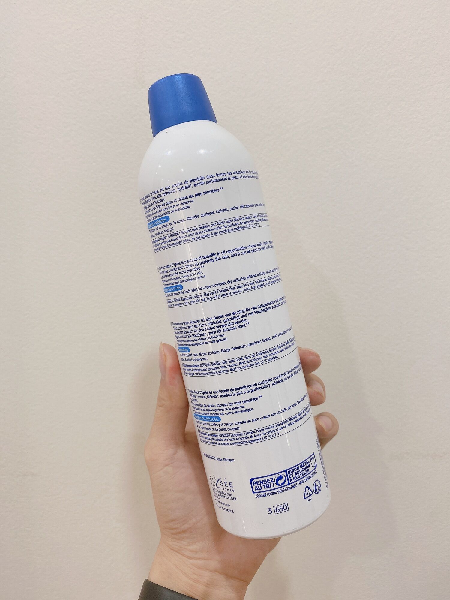 Xịt khoáng dưỡng ẩm Olysee Brume 400ml