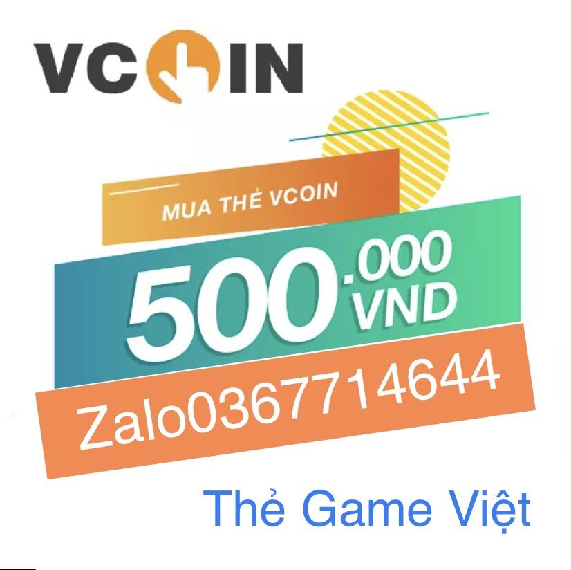 Bảng giá Thẻ Vcoin 500k(nhận mã siêu tốc 30s,k vận chuyển) Phong Vũ
