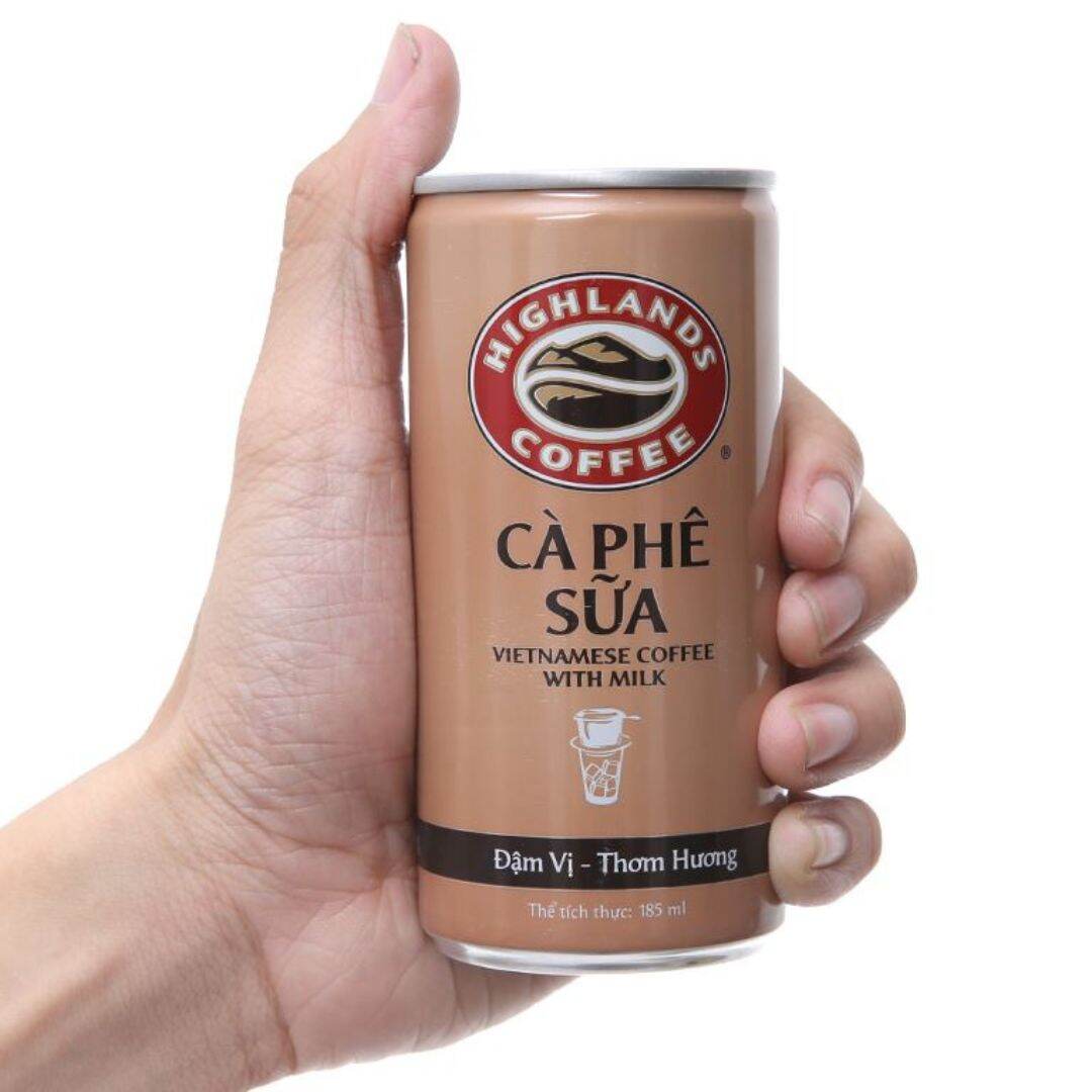 Thùng 24 lon Cà phê sữa Highlands Coffee 185ml / lon (24 lon x 185ml)