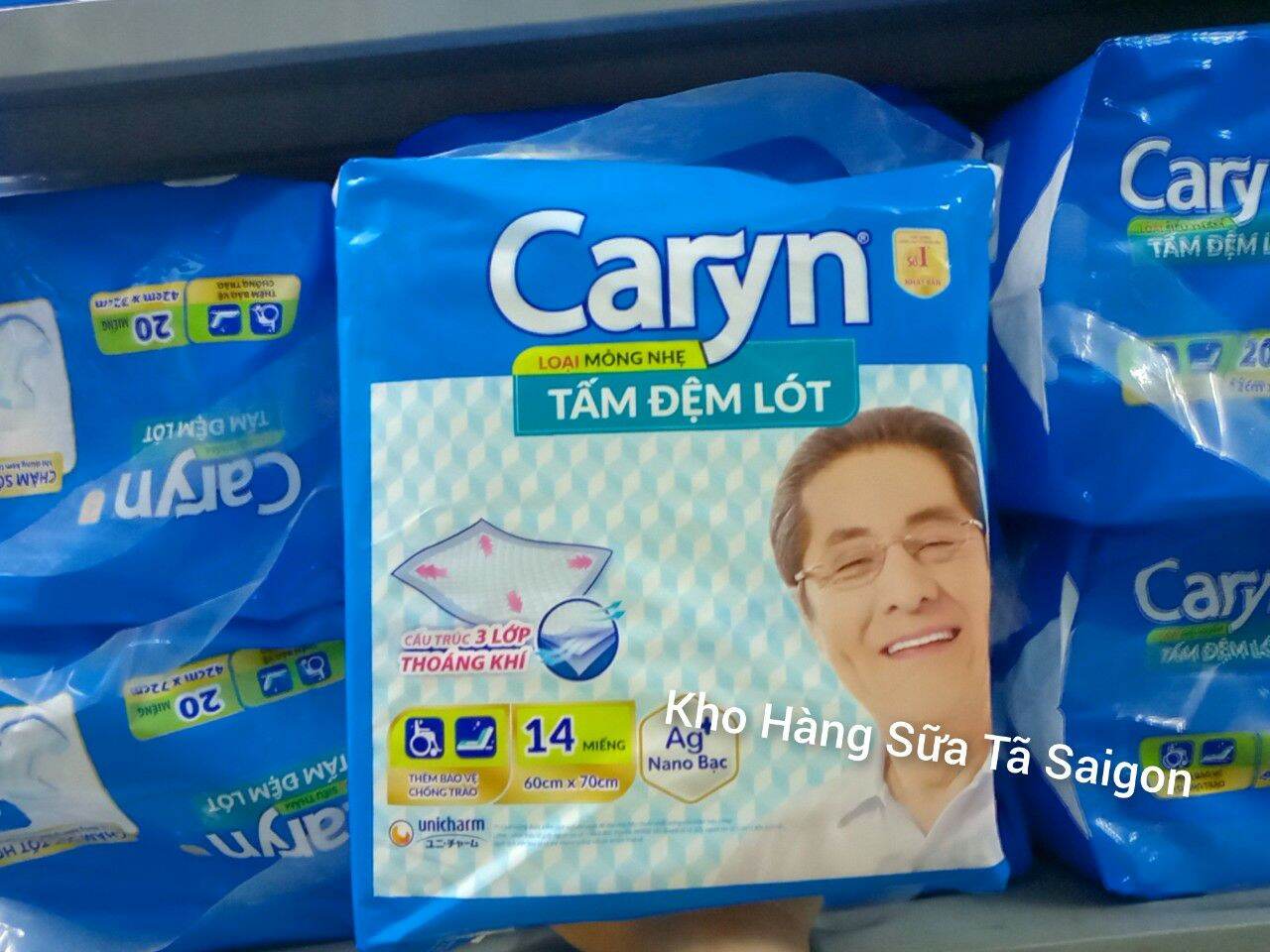 Tấm lót Caryn size 60 x 70cm bịch 14 miếng