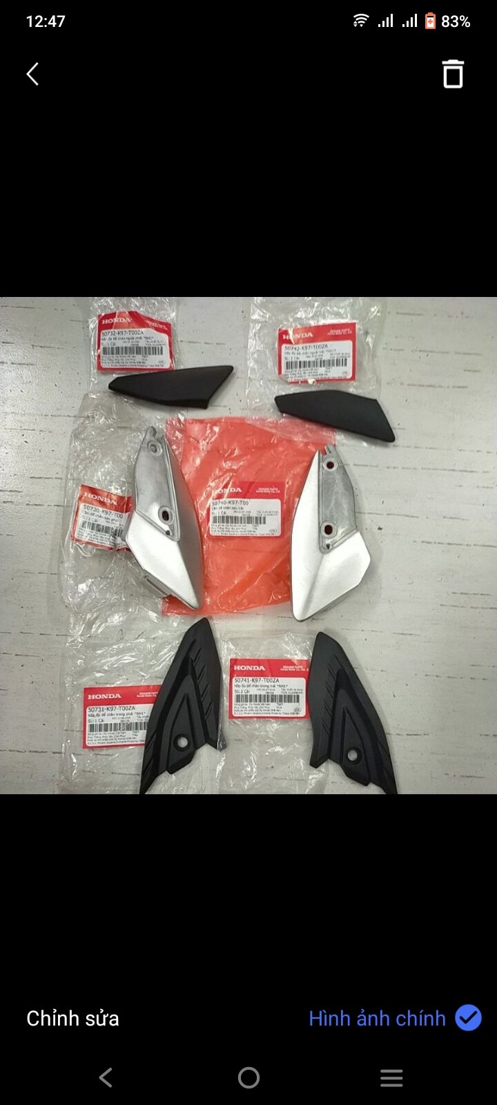 A Bộ gác chân xếp sau Honda PCX 2017-2020