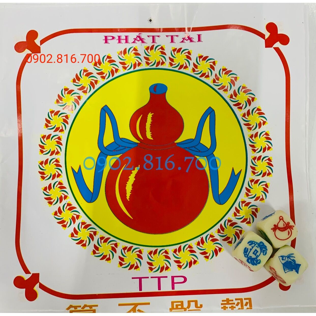 [HCM]Bộ đồ chơi Bầu cua hột đá - Hột mouse mút - Hột giấy