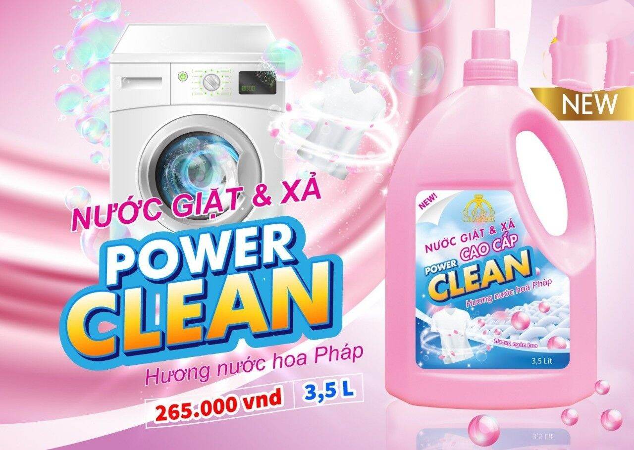 Nước Giặt xả 5in1 POWER CLEAN 3.5. lít