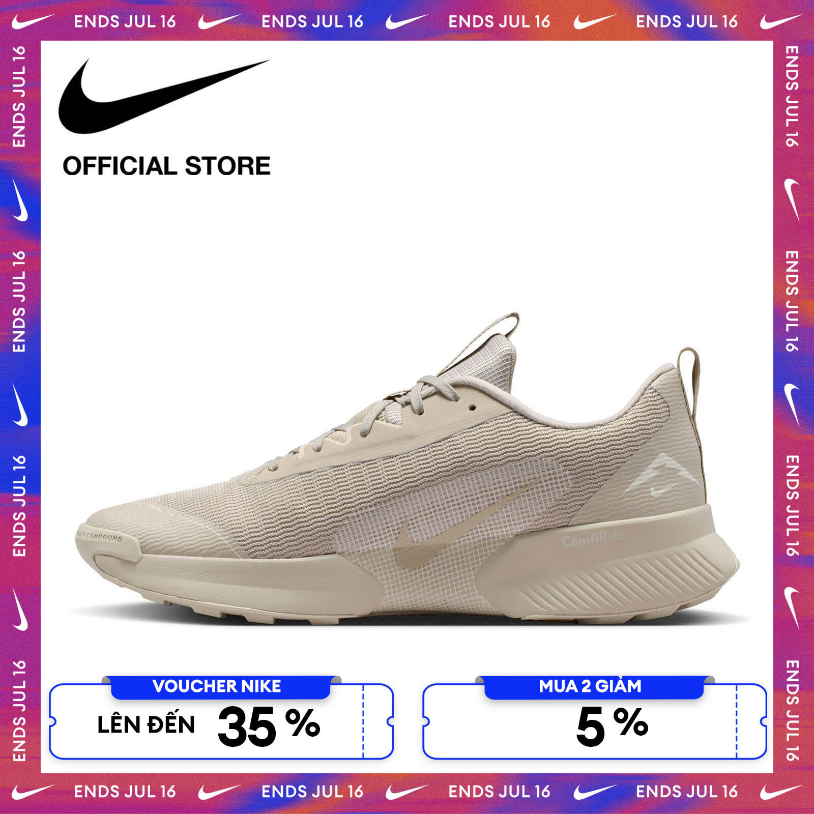 [15-16.07 | VOUCHER ĐẾN 35% + MUA 2 GIẢM 5%] Giày thể thao Nam Nike Juniper Trail 3 Men's Trail Running Shoes - CREAM