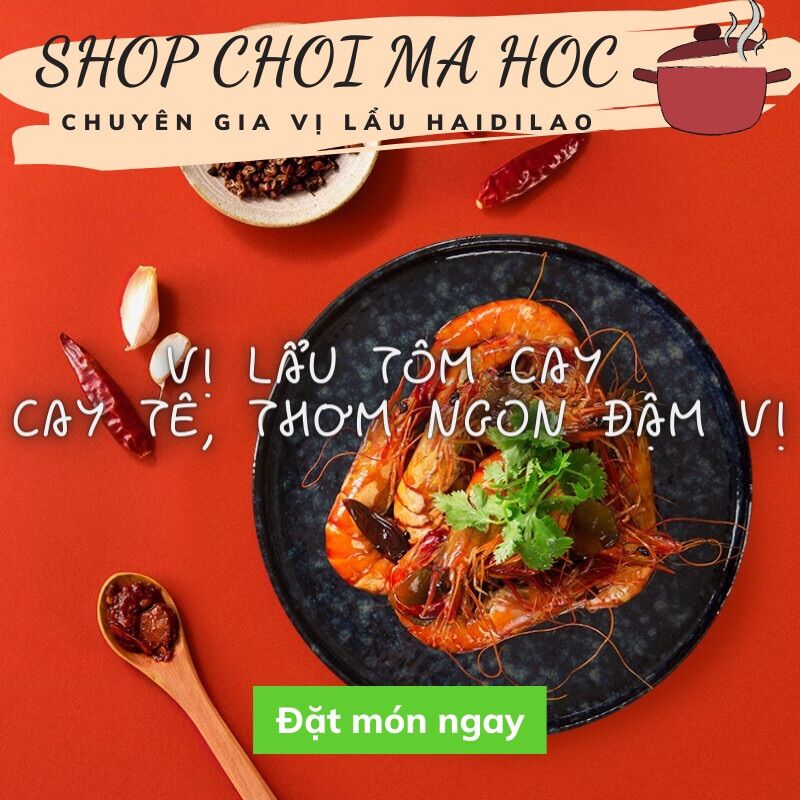 Gia vị lẩu Haidilao vị tôm cay
