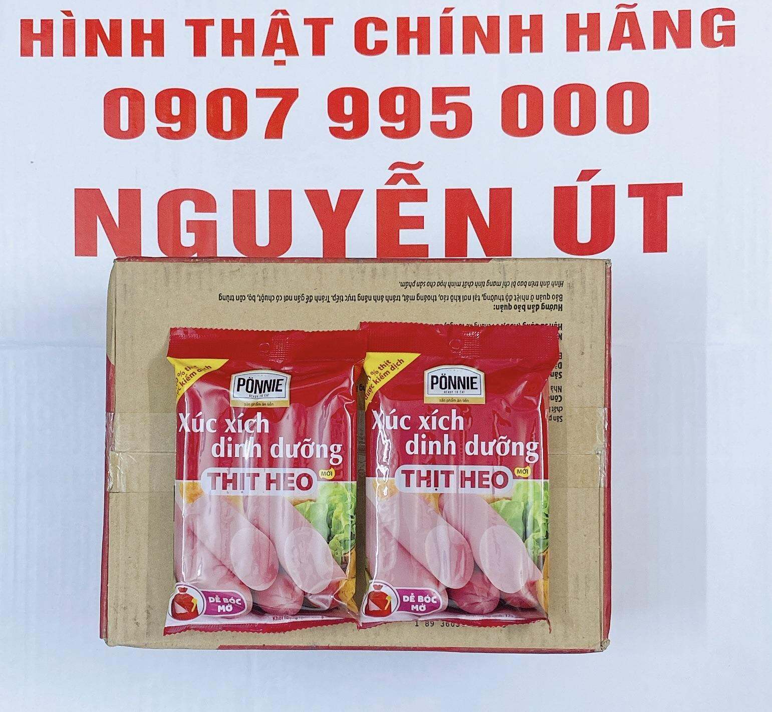 Xúc xích heo ponnie 175g x 1 thùng 20 gói tặng 20 cây