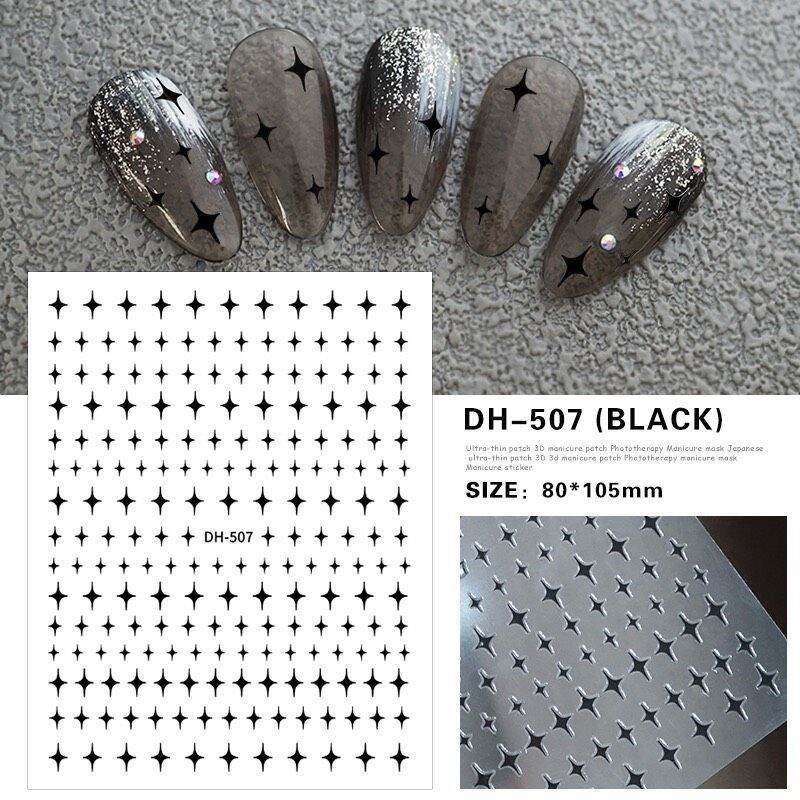 Sticker dán móng tay ánh sao nhỏ siêu xinh sticker hình ngôi sao trái tim dán móng tay siêu Hot