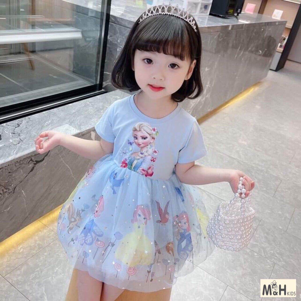 Váy đầm công chúa elsa cho bé gái _ hãng m&h ❣️❣️❣️