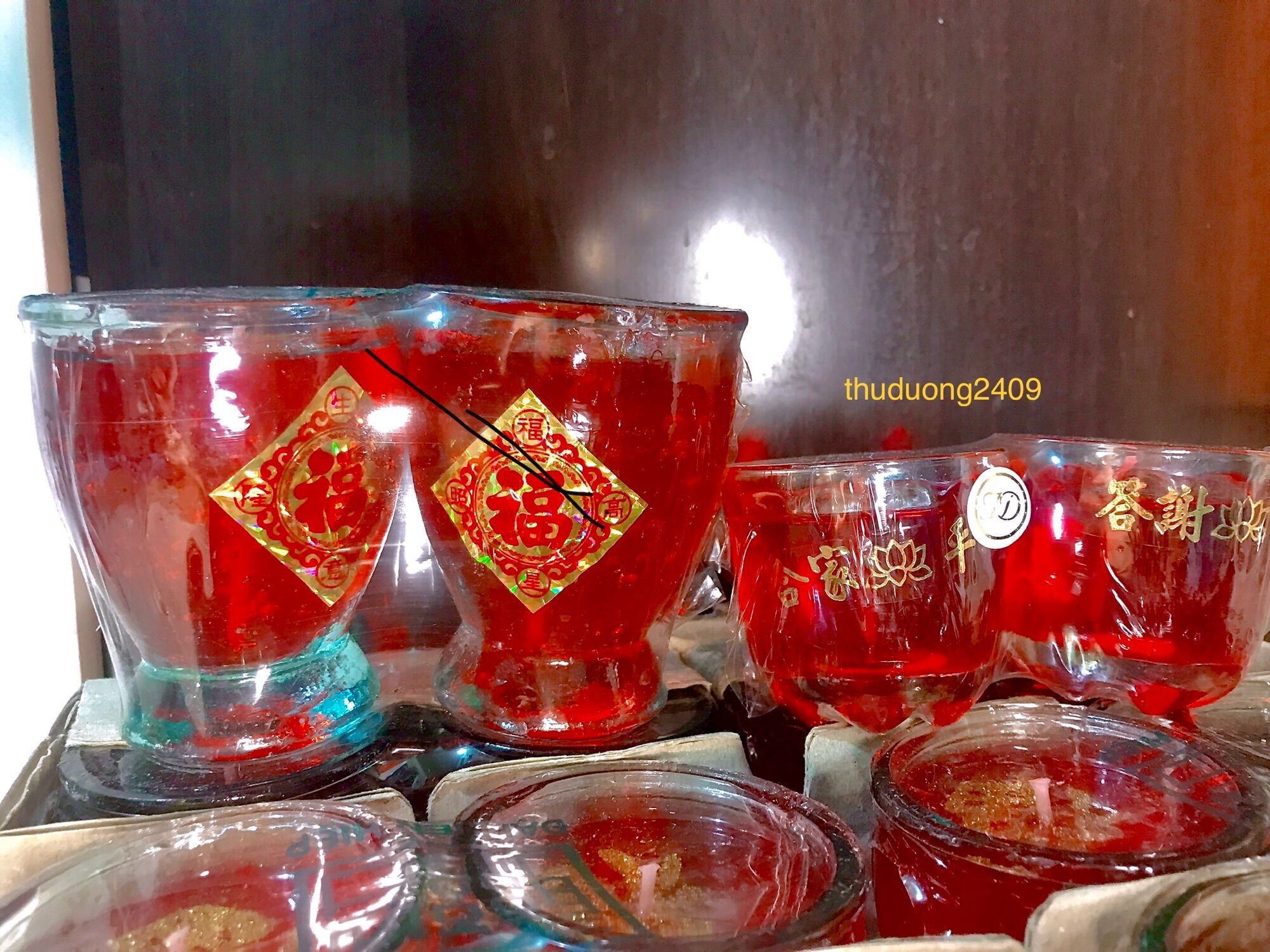 6 cặp Đèn cầy ly size múi cau ( nến ly )