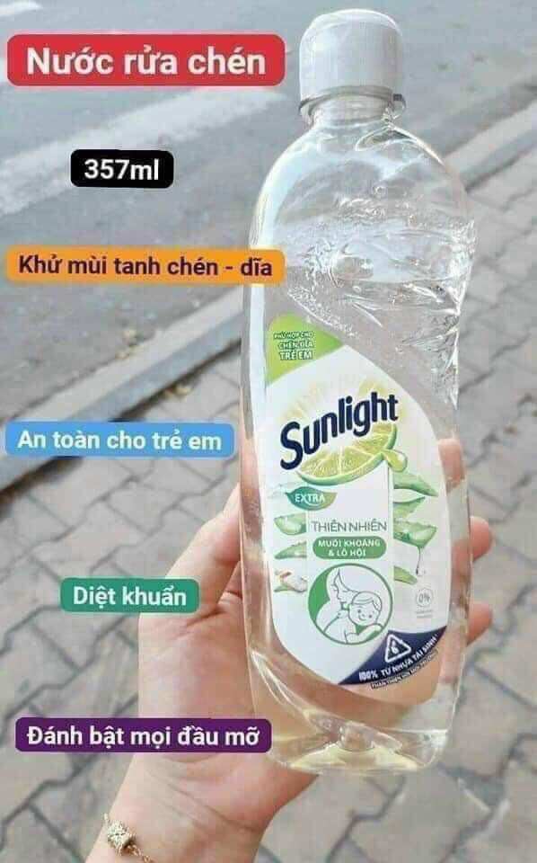 Combo 3 chai Nước rửa chén Sunlight Thiên Nhiên 357ml