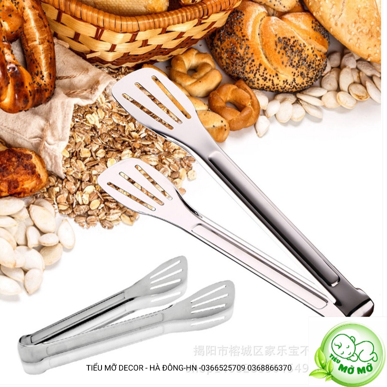 Kẹp Gắp Thức Ăn, Đồ Nướng, Chiên Rán INOX