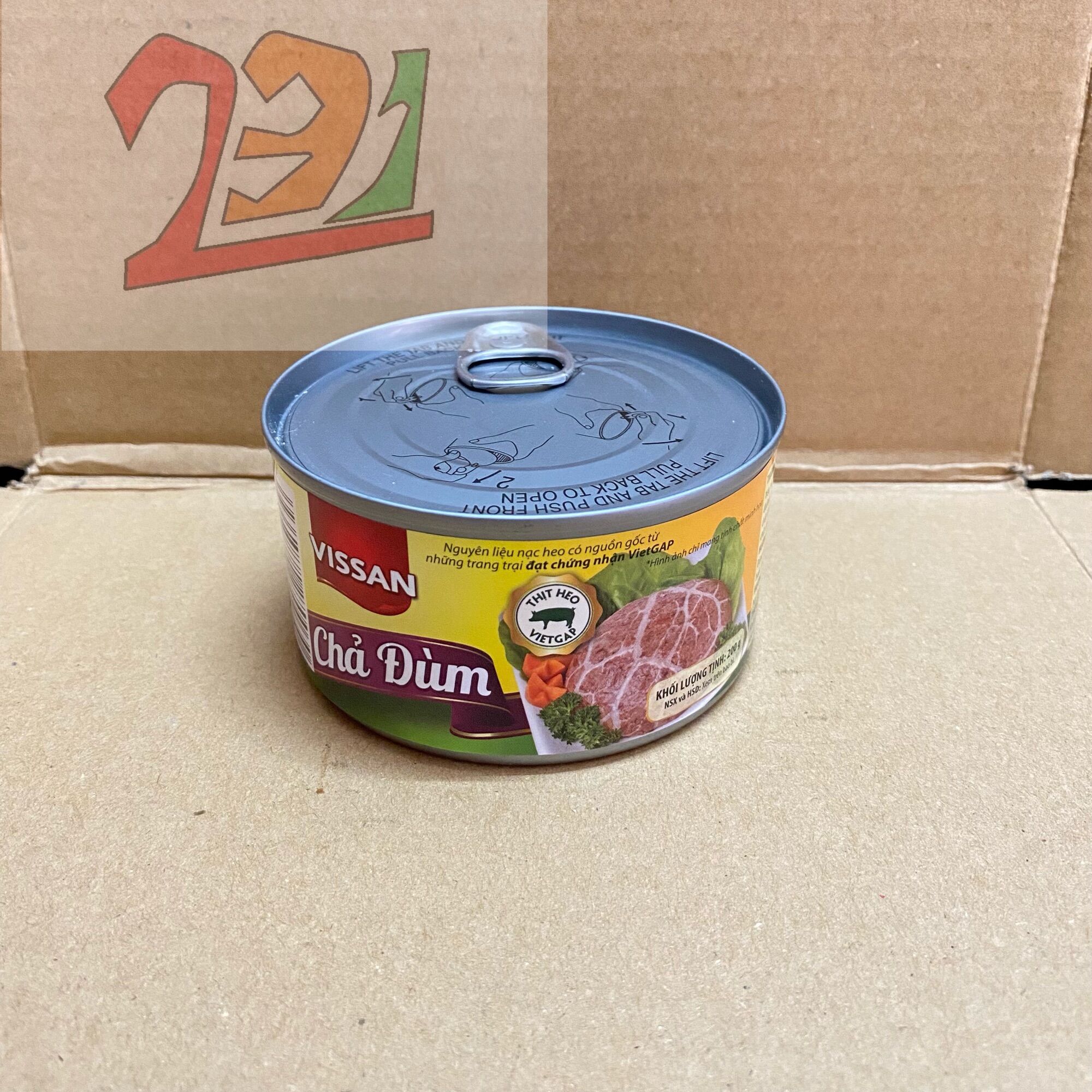 [200g] Đồ Hộp Chả Đùm Bò Heo Vissan