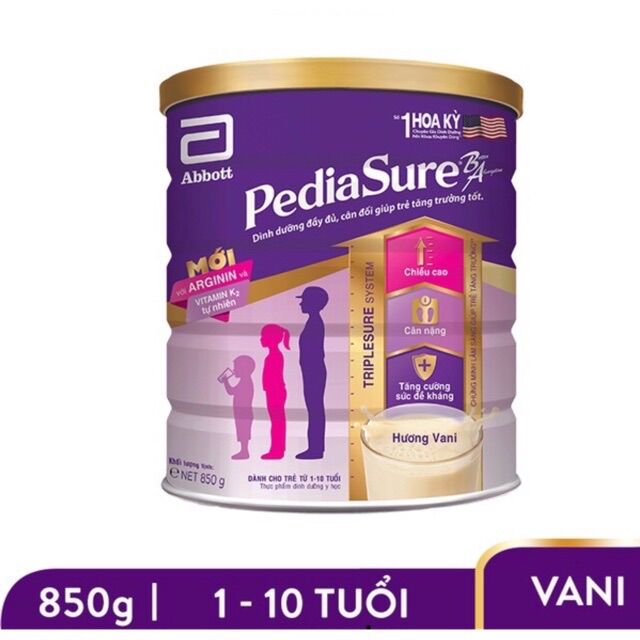 Sữa bột PediaSure Hương Vani 850g