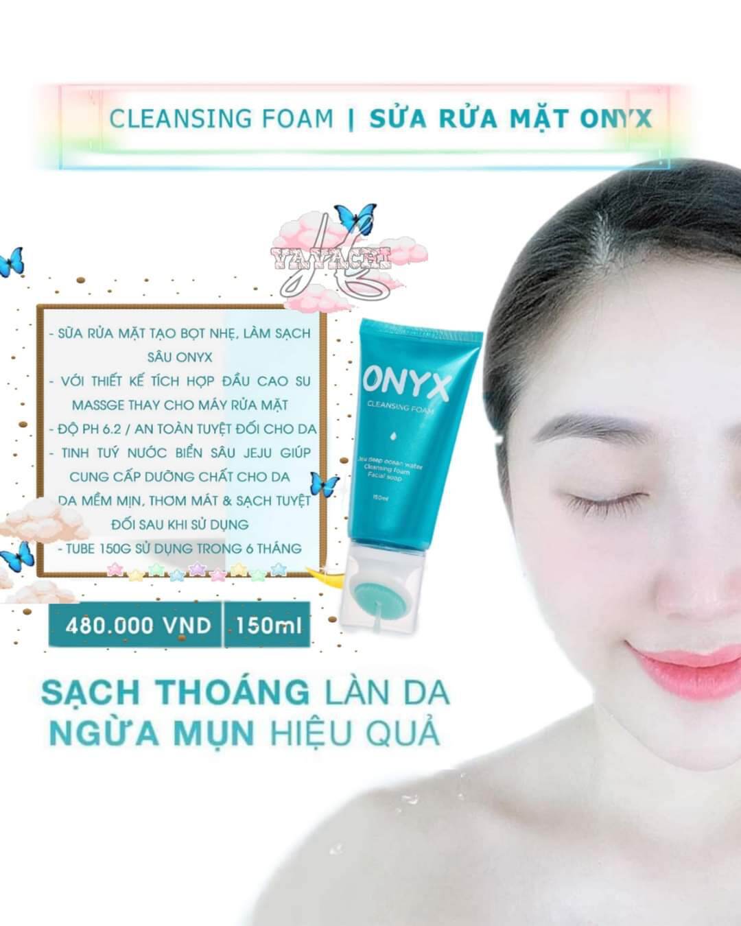 sữa rửa mặt Onyx cosmetics CEO ca sĩ Bảo Thy