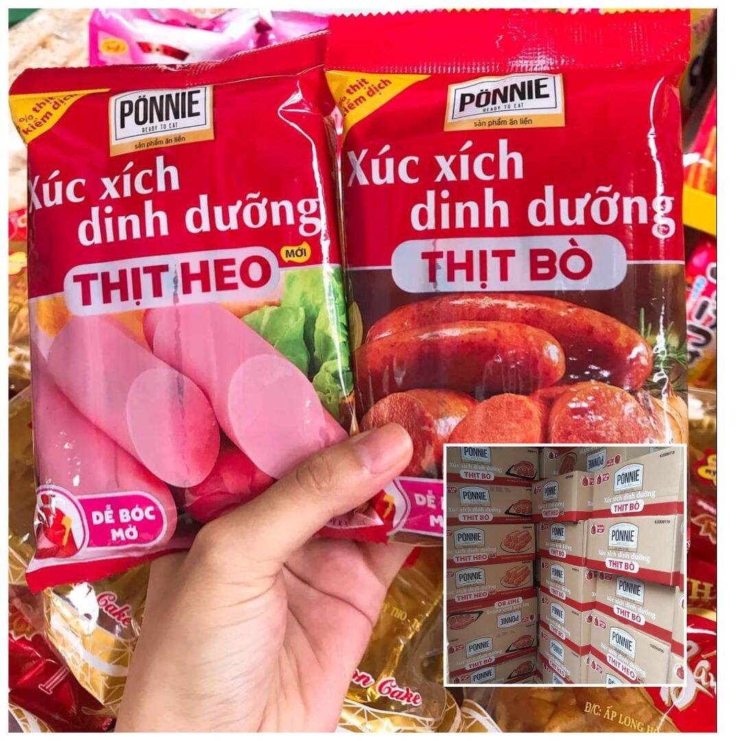 Combo 5 gói Xúc xích ăn liền Ponnie 175gr ×5 cây