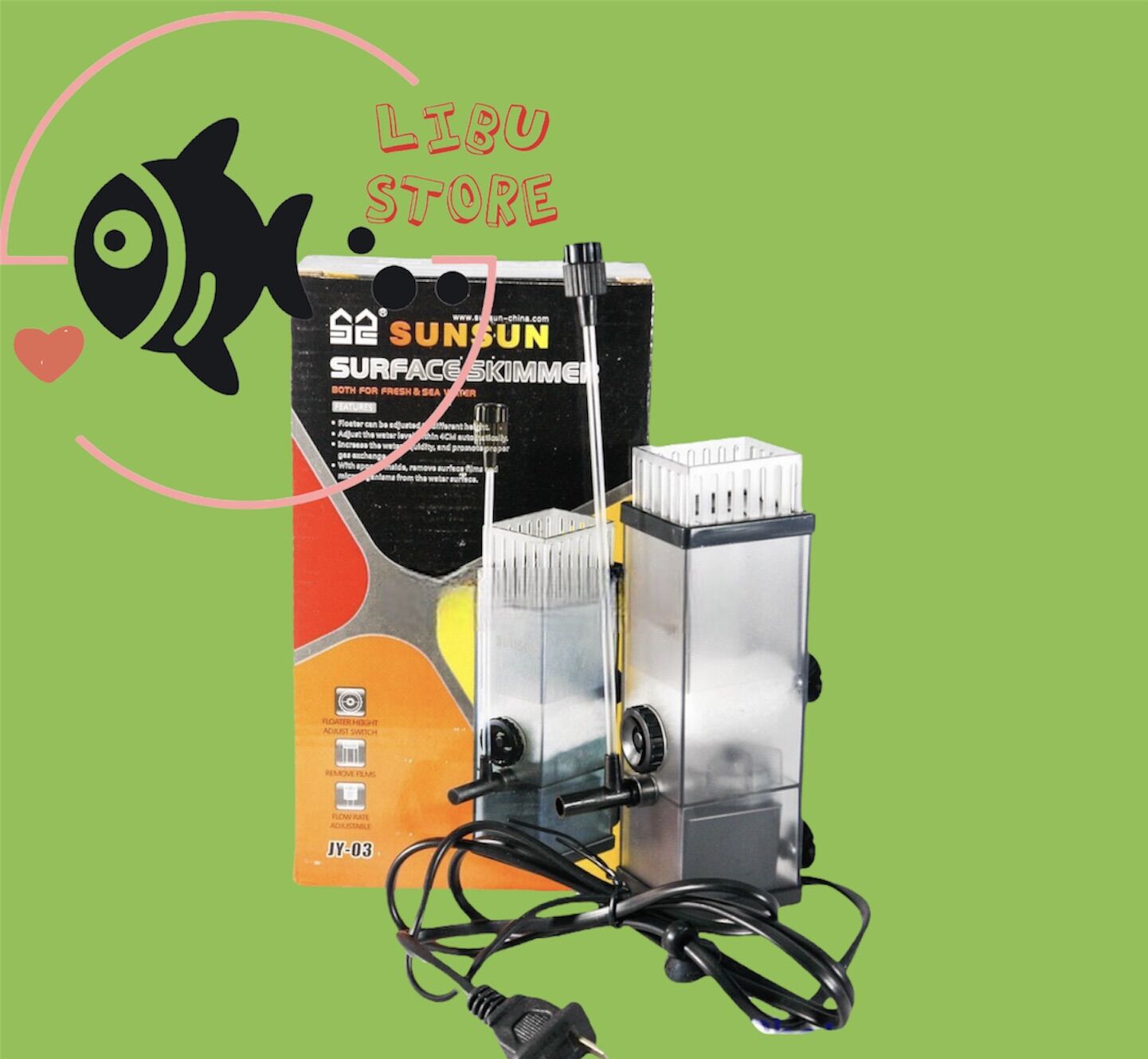 Lọc váng mặt nước sunsun jy03 cho hồ cá thủy sinh 5w lọc mặt hồ jy03