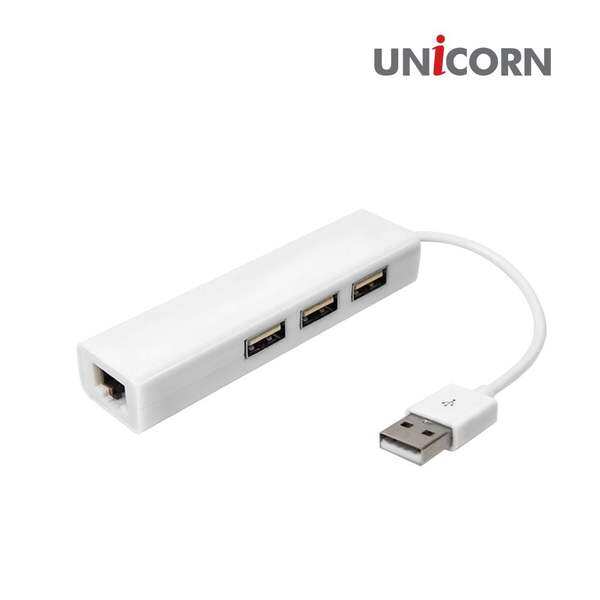 UNICORN | Unicorn Ulan-203H USB Wired Lan Card USB Hub 3-Port Adapter Giá 682,500 Đồng*Miễn phí vận chuyển