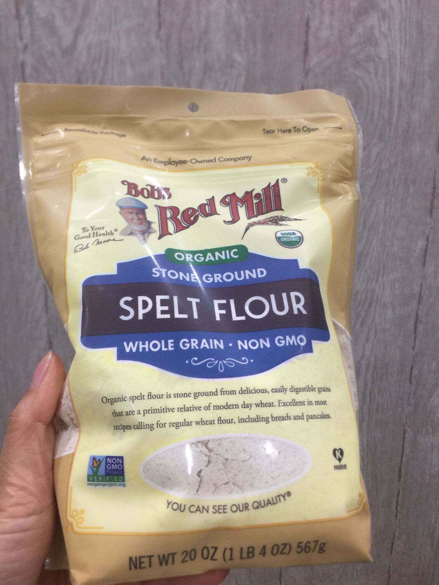 Bột mì spelt nguyên cám hữu cơ BRM Whole Spelt Flour 567gr