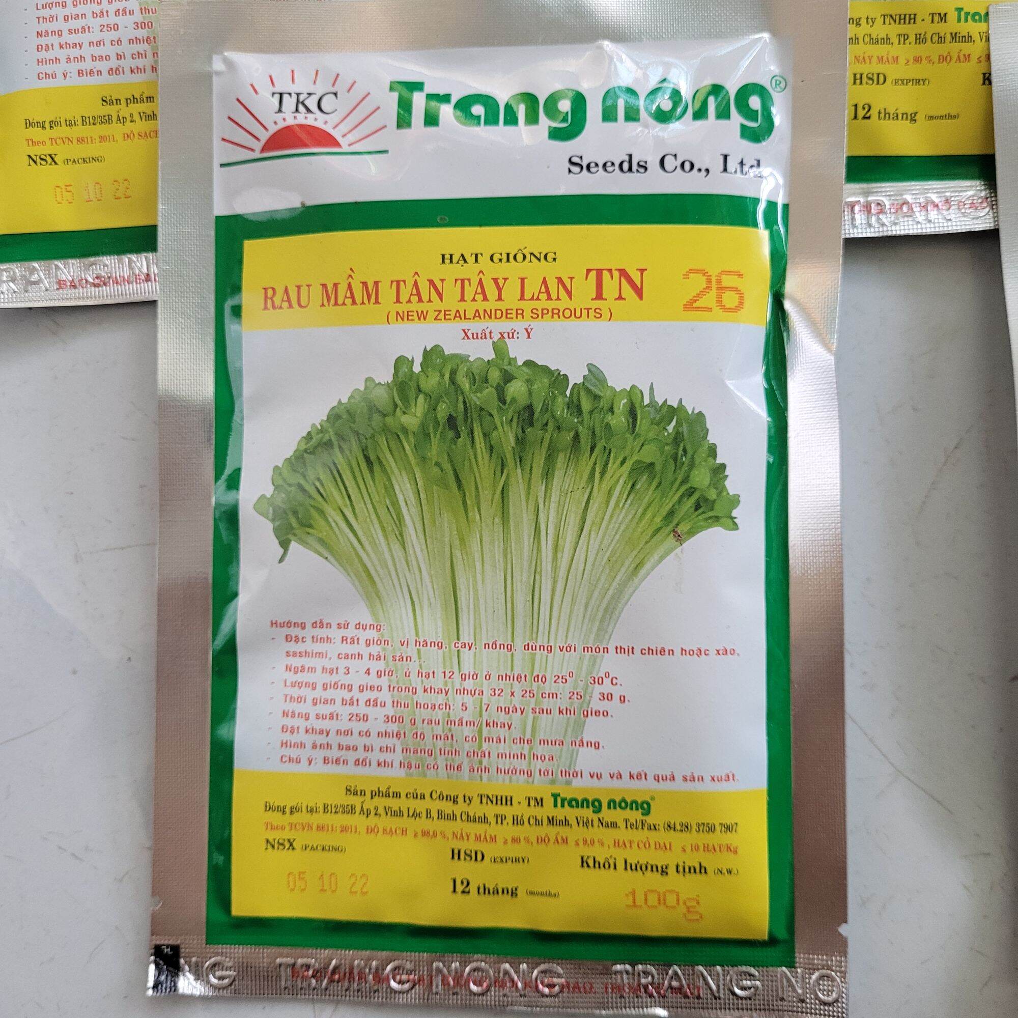 Hạt giống rau mầm tân tây lan tn26 gói 100gr