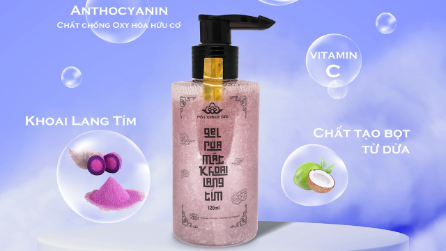 Gel rửa mặt khoai lang tím _Phấn Nụ Hoàng Cung