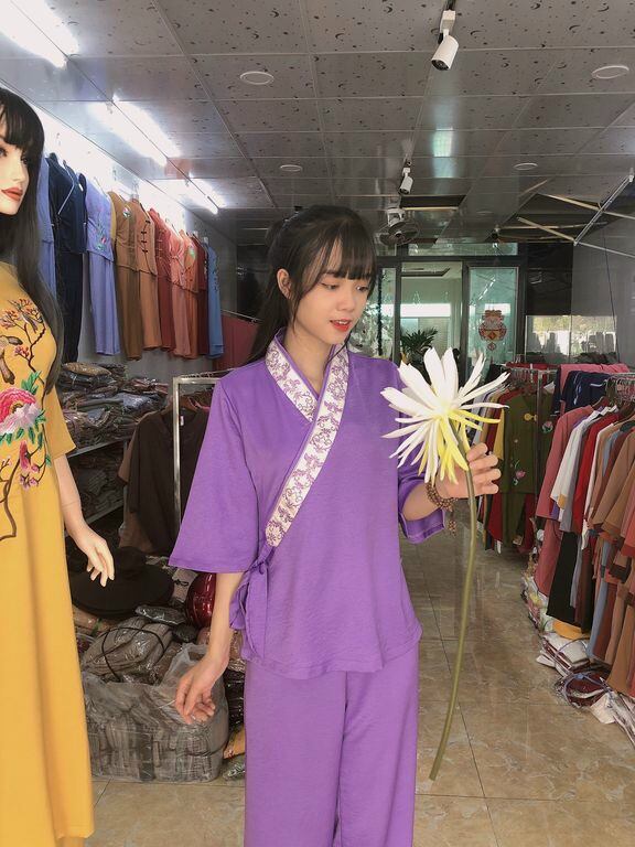 ĐỒ LAM ĐI CHÙA MẪU NỮ VẢI LỤA PHÁP LOẠI 1