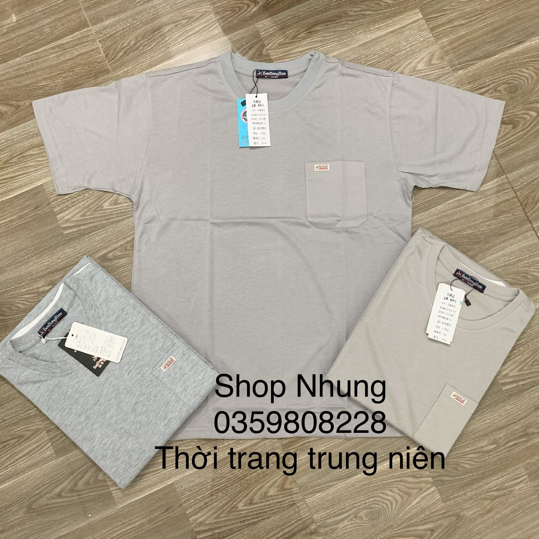 Áo thun Nam Trung Niên Tặng Bố