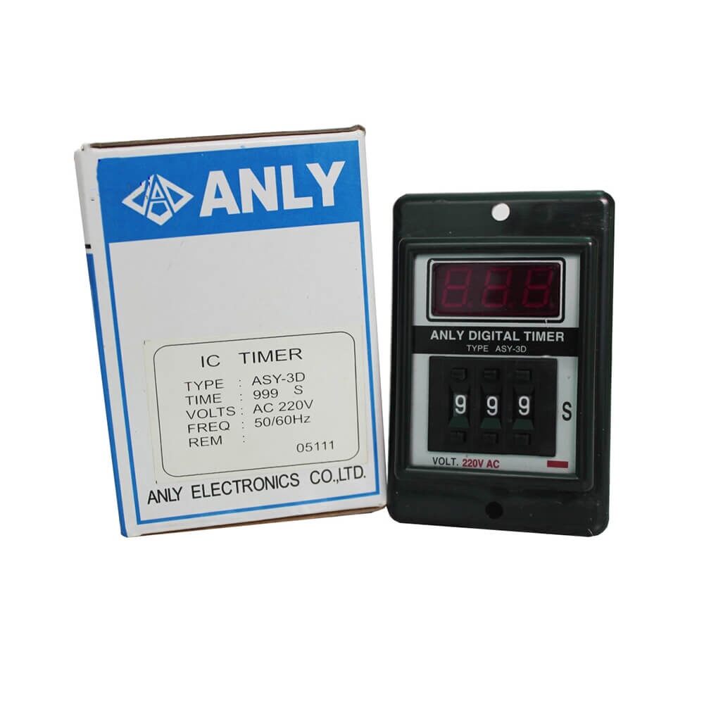 Đồng hồ thời gian, Timer hẹn giờ tắt các loại thiết bị điện. Timer Anly Asy 3D 2220v , ứng dụng nắp đặt trong máy giặt sấy, lò nướng, lò bánh mì, lò xoay...
