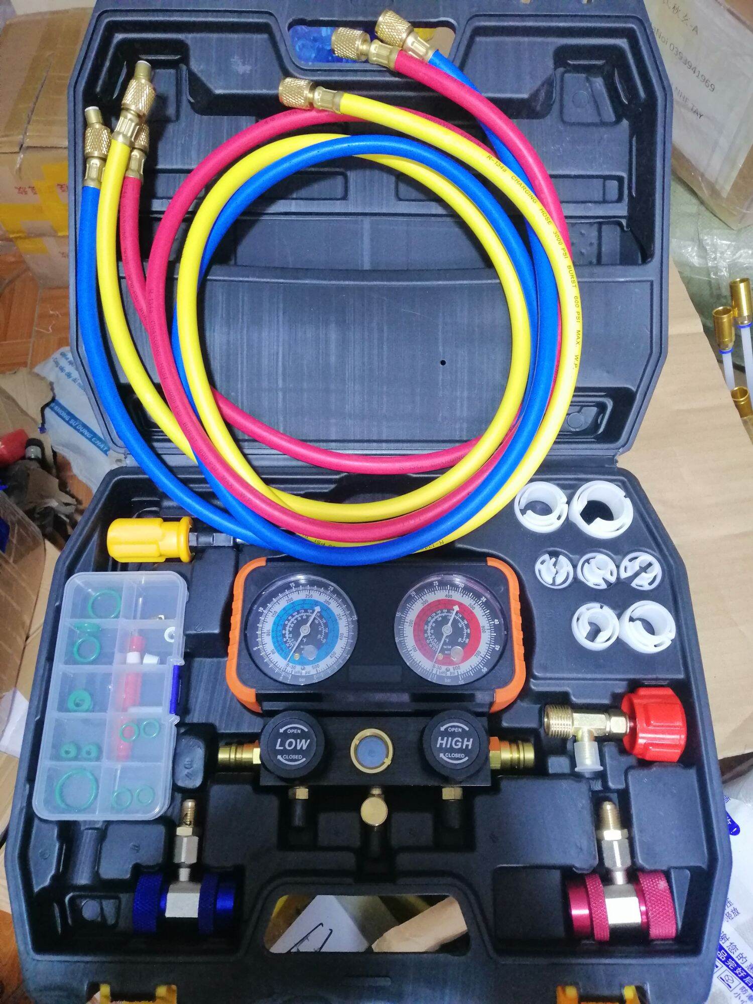 Bộ đồng hồ nạp gas điều hòa R134A full phụ kiện Giá 1,250,000 Đồng*Miễn phí vận chuyển