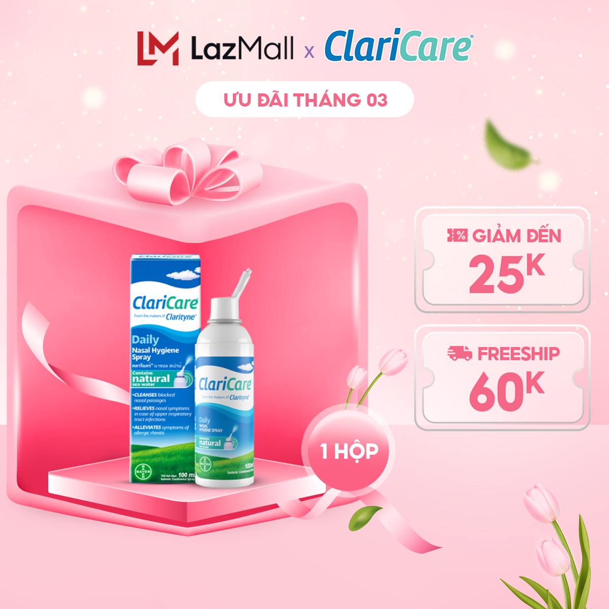 Dung Dịch Xịt Vệ Sinh Mũi Claricare 100ml