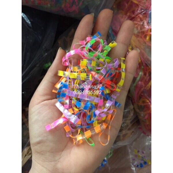 Dây chun buộc tóc nhiều màu:100g