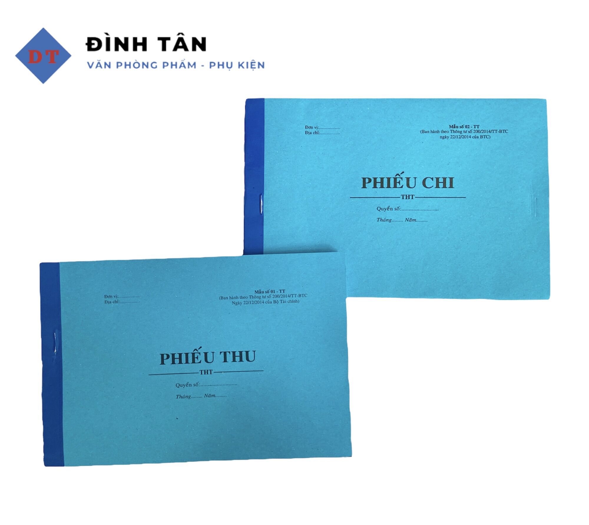 Phiếu Thu 2 Liên - Phiếu Chi 2 Liên (13*19)