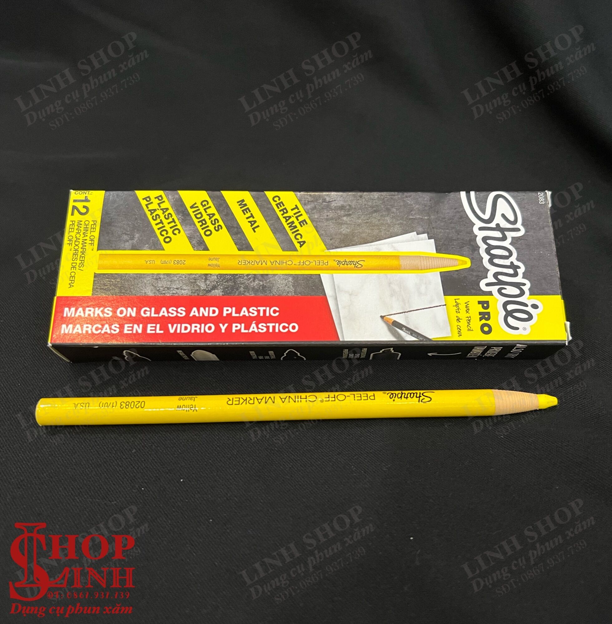 Chì vẽ mày màu trắng, chì đá Sharpie vẽ khuôn lông mày, vẽ sợi hairstroke, điêu khắc...