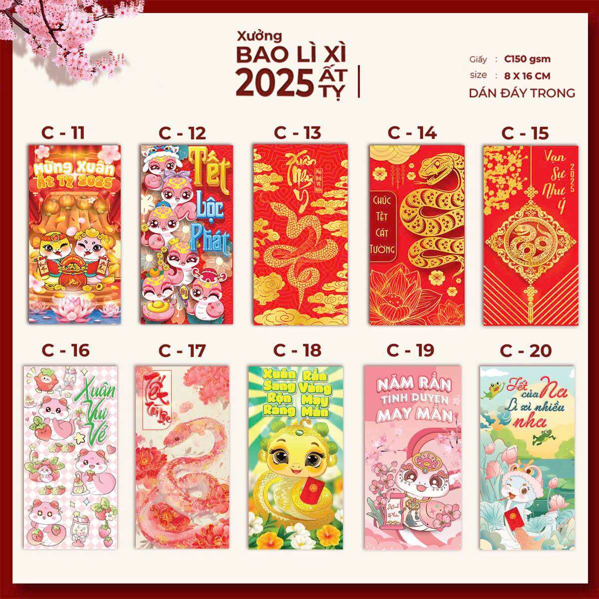 Combo 50 Bao Lì Xì Tết Truyền thống
