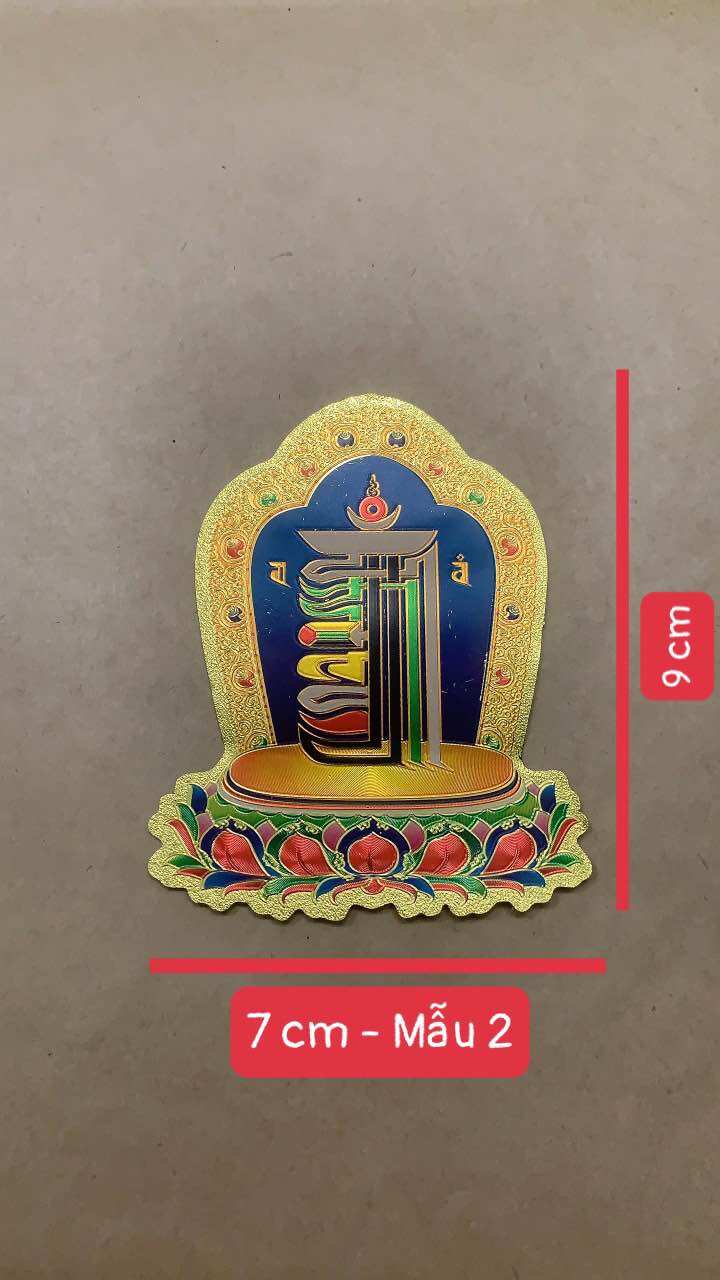 Combo 2 Tấm Decal Kim Cang Thời Luân Kalachakra Biểu Tượng Tâm Linh Trang Trí Tường 10 Công Năng May Mắn