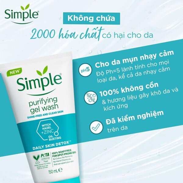 Sữa rửa mặt Simple gel