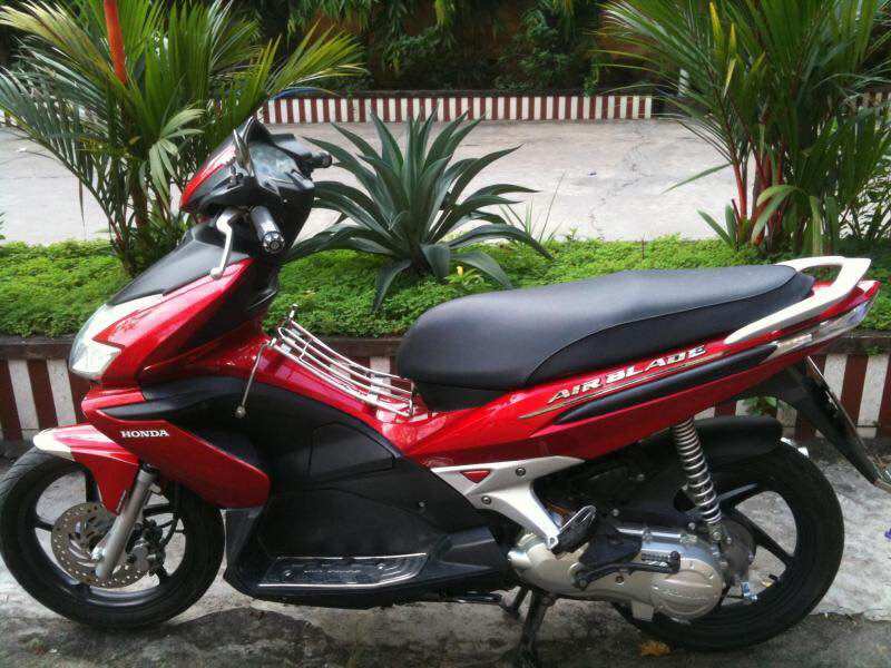 Ốp cốp sườn chân xe AB Air blade 2007->2010 + xe AB Air Blade (thái) -inox cao cấp sáng bóng trắng