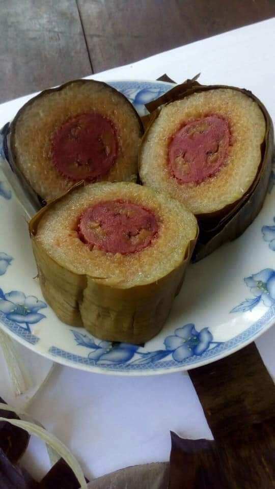 1 đòn bánh tét chuối ngon béo