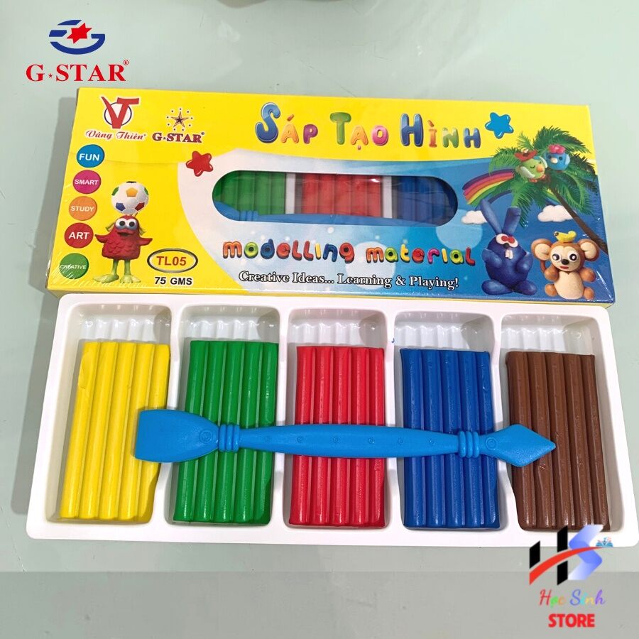 Đất nặn, sáp nặn g-star tl10 tl05 10 màu- 5 màu