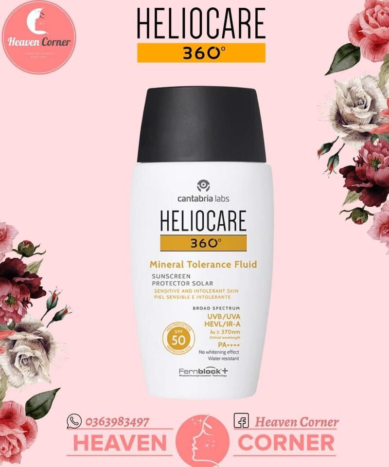 Kem chống nắng Heliocare 360 Mineral Tolerance Fluid SPF 50+ nhập khẩu