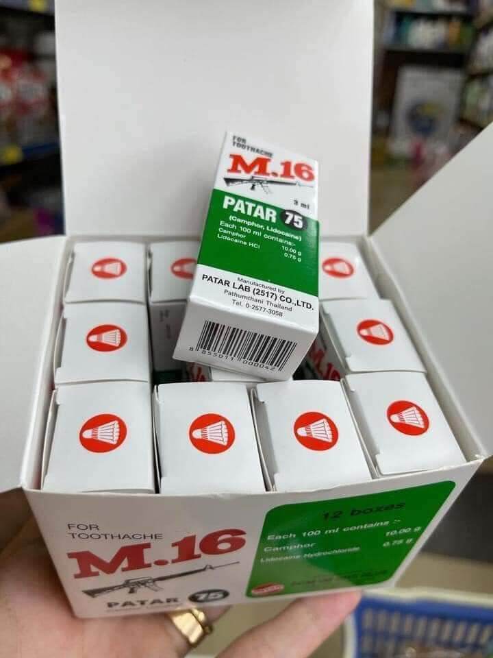 Dầu Chấm Đau Nhức Răng M16 Patar Thái Lan