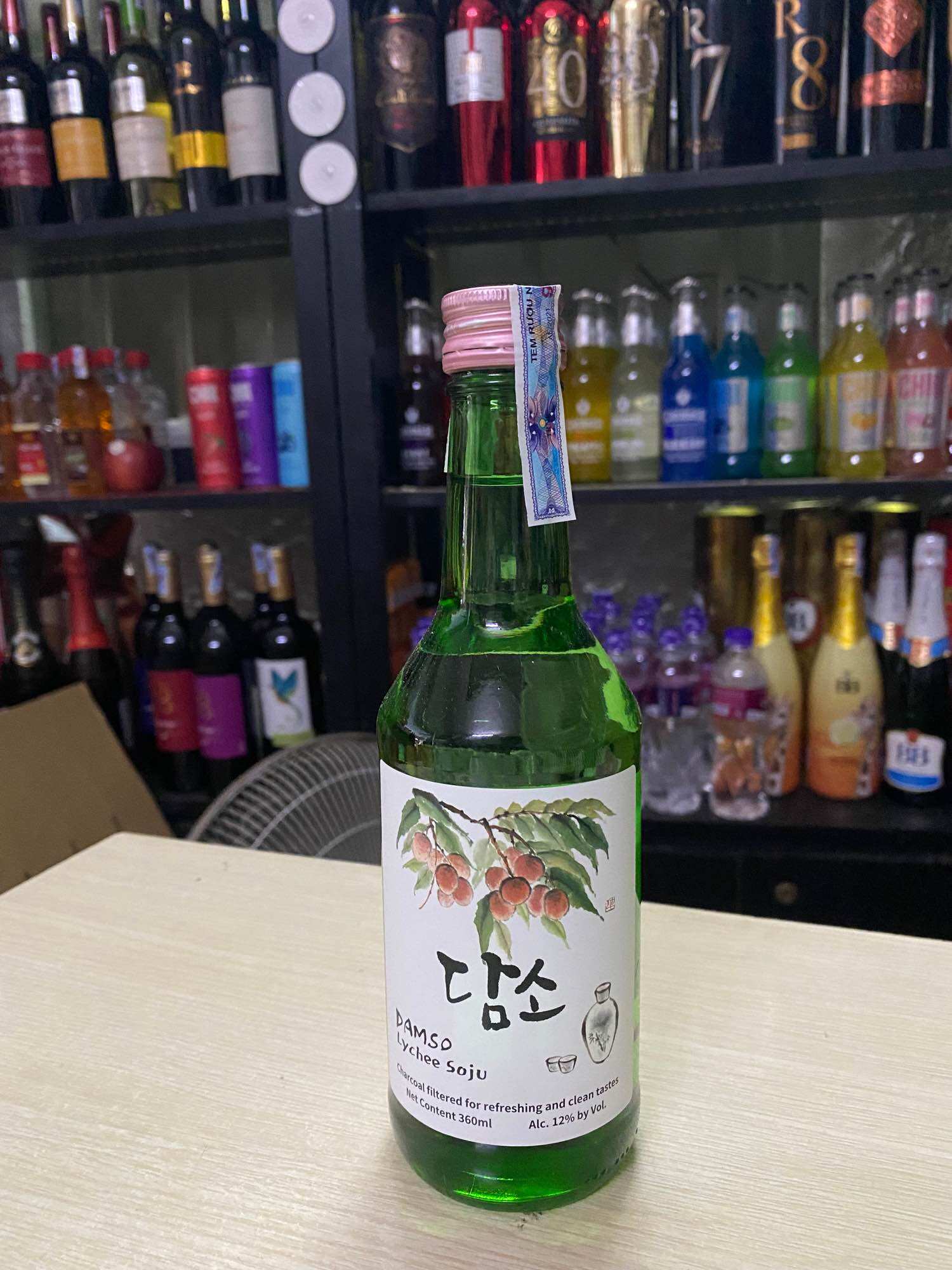 Soju hàn quốc damso 360ml-vị vải