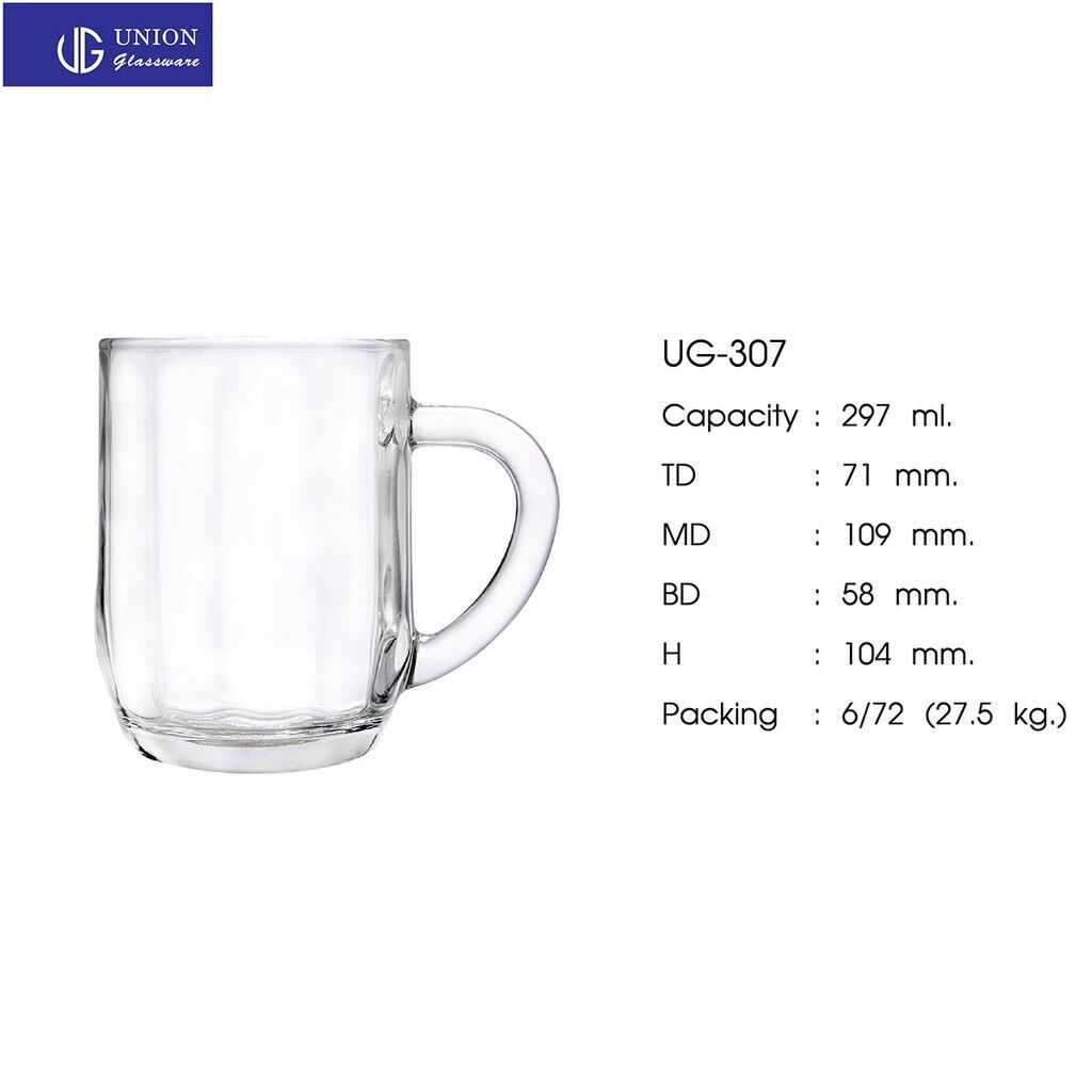 6 ly quai thủy tinh ug 307 thái lan 300ml hộp 6 cái