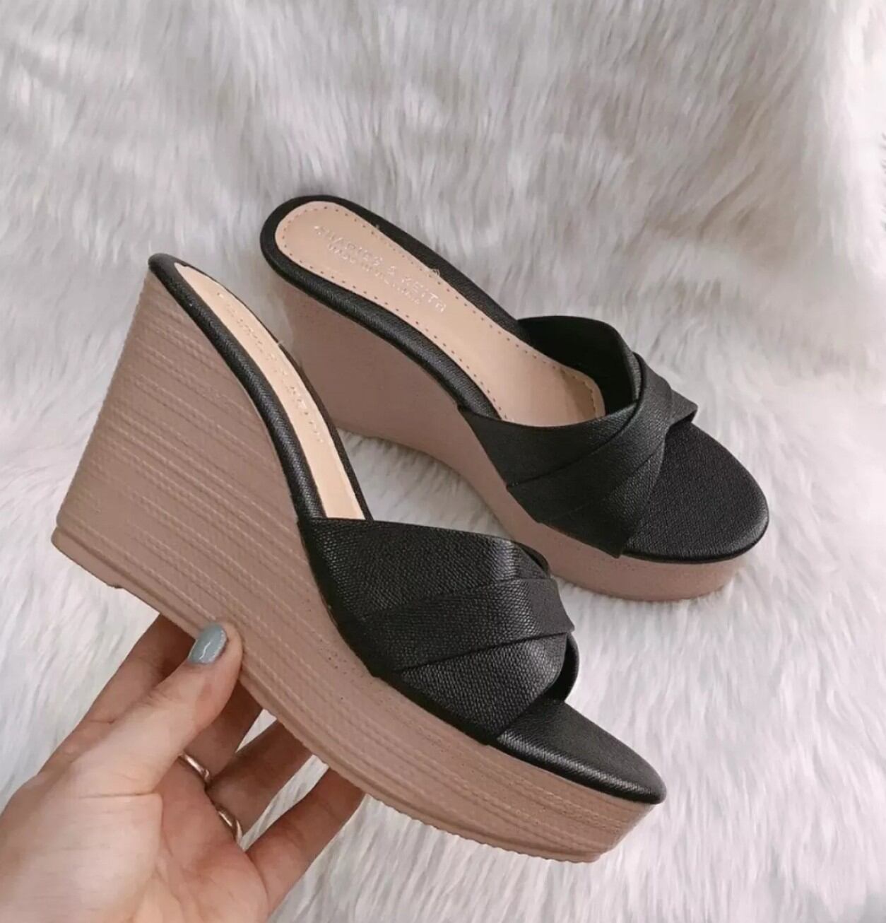 Dép đế xuồng quai đắp chéo 9f siêu nhẹ ms01