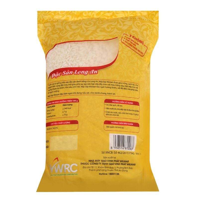 Nếp sáp Meizan Long An túi 1kg