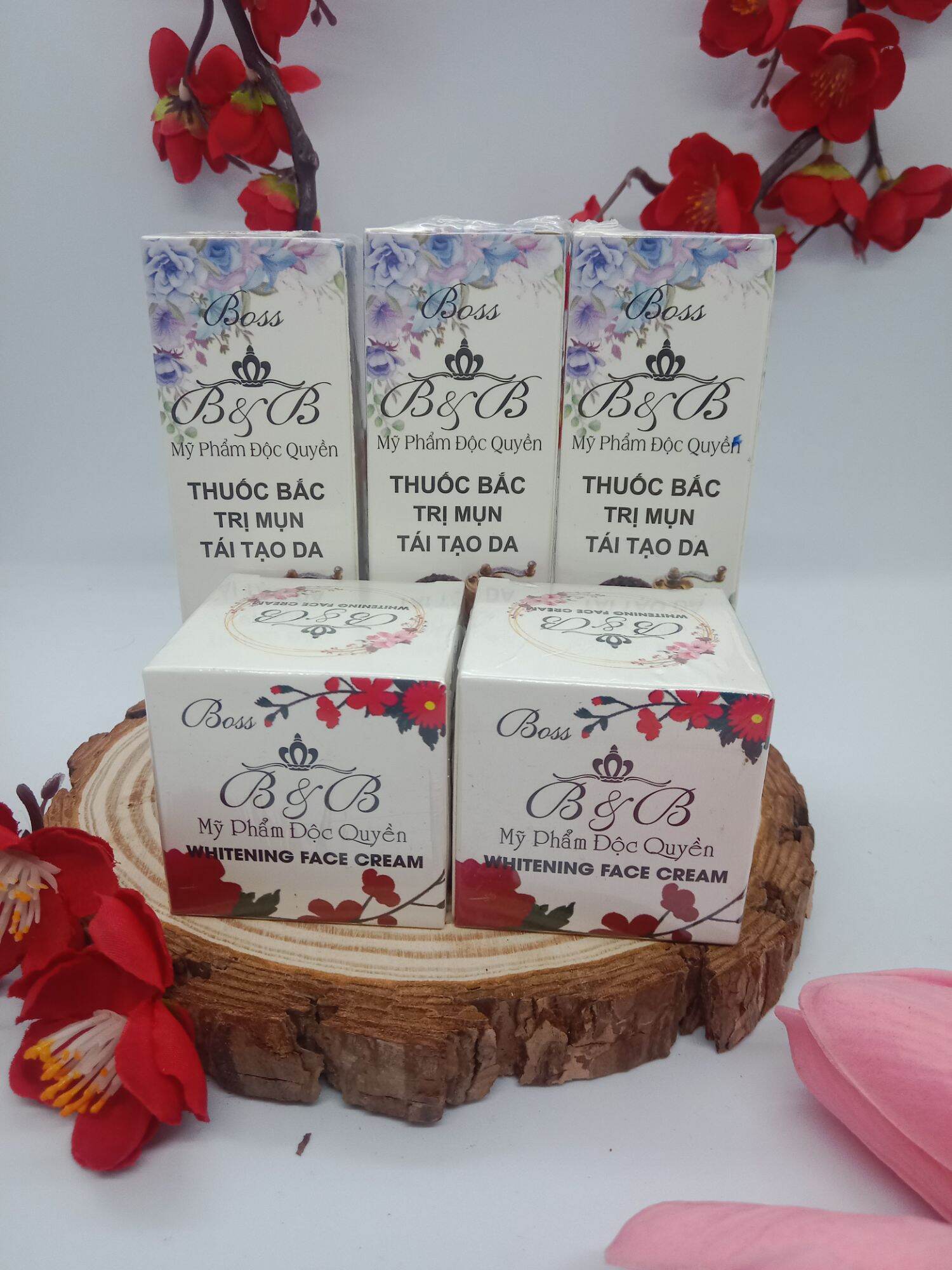 tái tạo mạnh B&B và kem face tổ yến B&B[3 mạnh nhất+2 kem face]