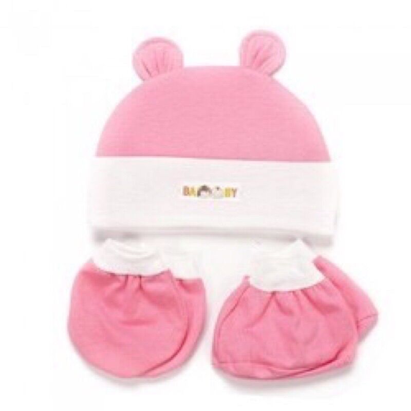 Set Mũ Bao Tay Bao Chân Sơ Sinh Nhiều Màu