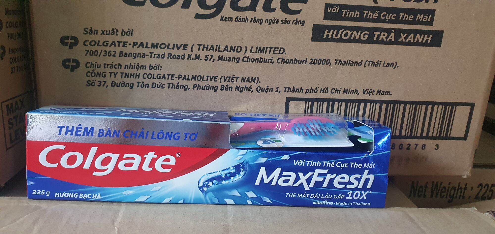 Kem đánh răng colgate maxfresh 225g+bc