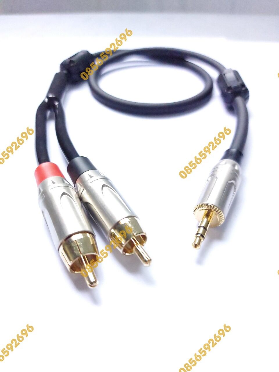 Dây tín hiệu jack 3.5mm ra 2 jack bông sen av  dài 1m
