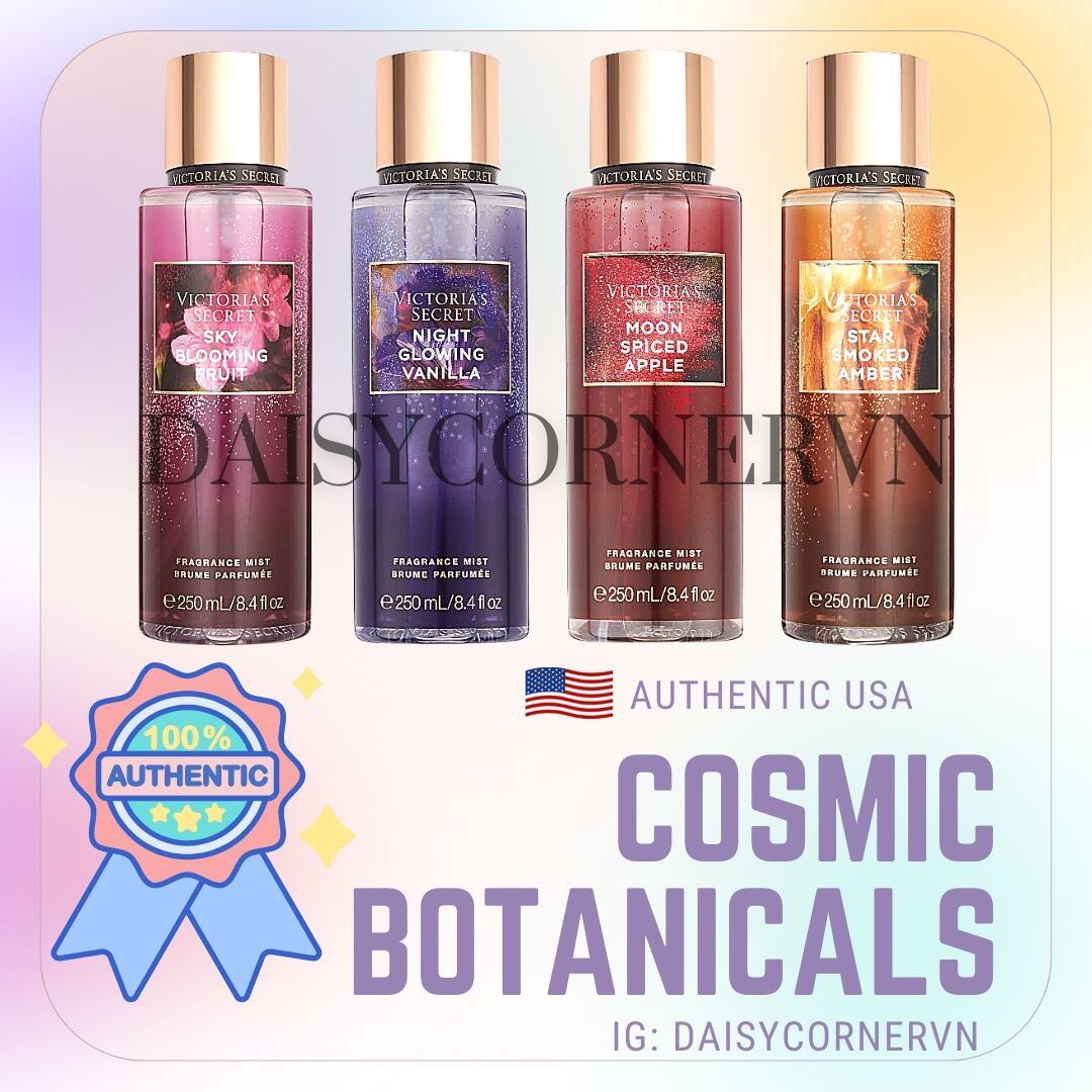 Cosmic Botanical Limited Edition - Xịt thơm toàn thân Body Mist Victoria’s Secret - Moon Spcied Apple - Night Glowing Vanilla - Sky Blooming Fruit - Star Smoked Amber